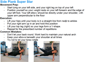 Side plank superstar